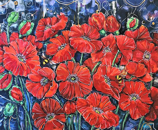What Happens in the Poppies? | Painting | by Anda Bieza