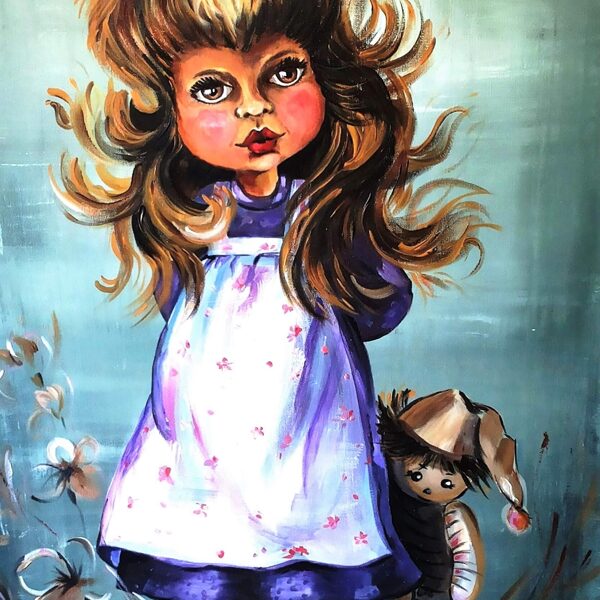 Let's be friends GIRL - acrylic on canvas, 50*70 cm, EUR 250